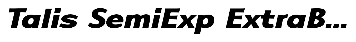 Talis SemiExp ExtraBlack Italic